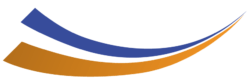 Signature graphique Knecht Service, lignes orange et bleue
